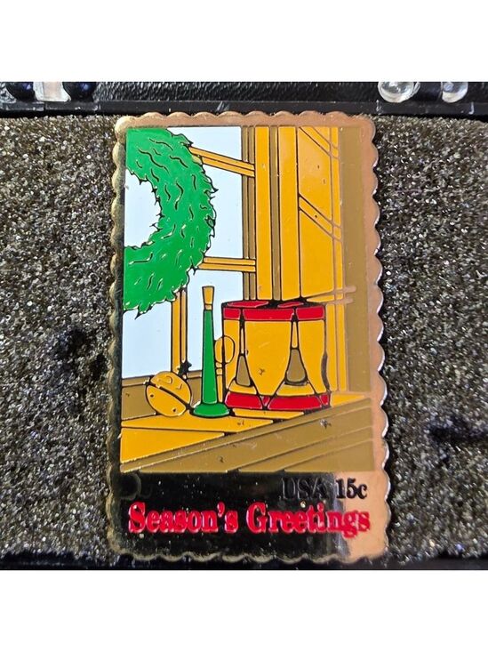 Unbranded Other - This is a Season's Greetings 15-cent postal stamp lapel pin, mfg by Winco